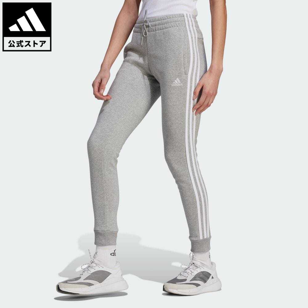 【公式】アディダス adidas 返品可 エッセンシャルズ スリーストライプス フリースパンツ スポーツウェア レディース ウェア 服 ボトムス スウェット（トレーナー） パンツ グレー IL3282 スウェット