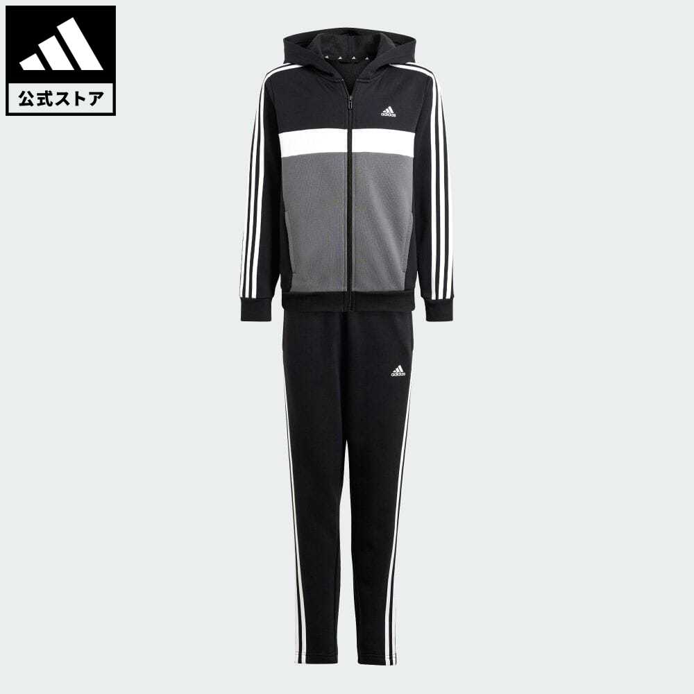 【公式】アディダス adidas 返品可 Tiberio スリーストライプス カラーブロック フリーストラックスーツ キッズ スポーツウェア キッズ／子供用 ウェア・服 セットアップ ジャージ 黒 ブラック…