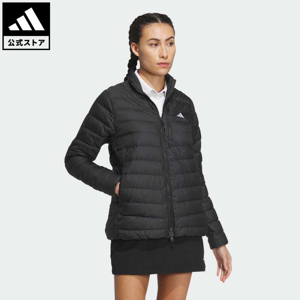 アディダス アウトドアジャケット レディース 【公式】アディダス adidas 返品可 ゴルフ WIND. RDY 保温 撥水 フルジップ ダウンジャケット レディース ウェア・服 アウター ジャケット 黒 ブラック HZ6031