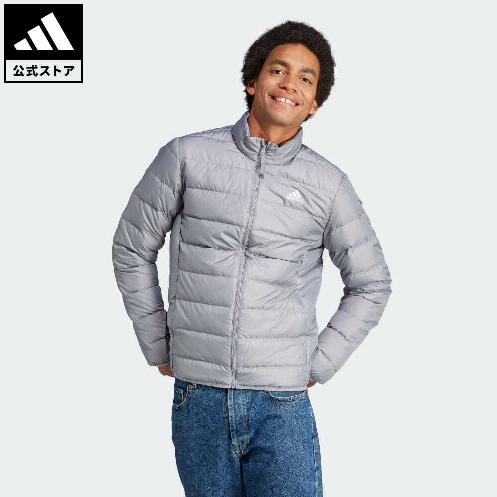 【公式】アディダス adidas 返品可 エッセンシャルズ ライトダウンジャケット スポーツウェア メンズ ウェア 服 アウター ダウン グレー IK3219 ダウンジャケット 上着