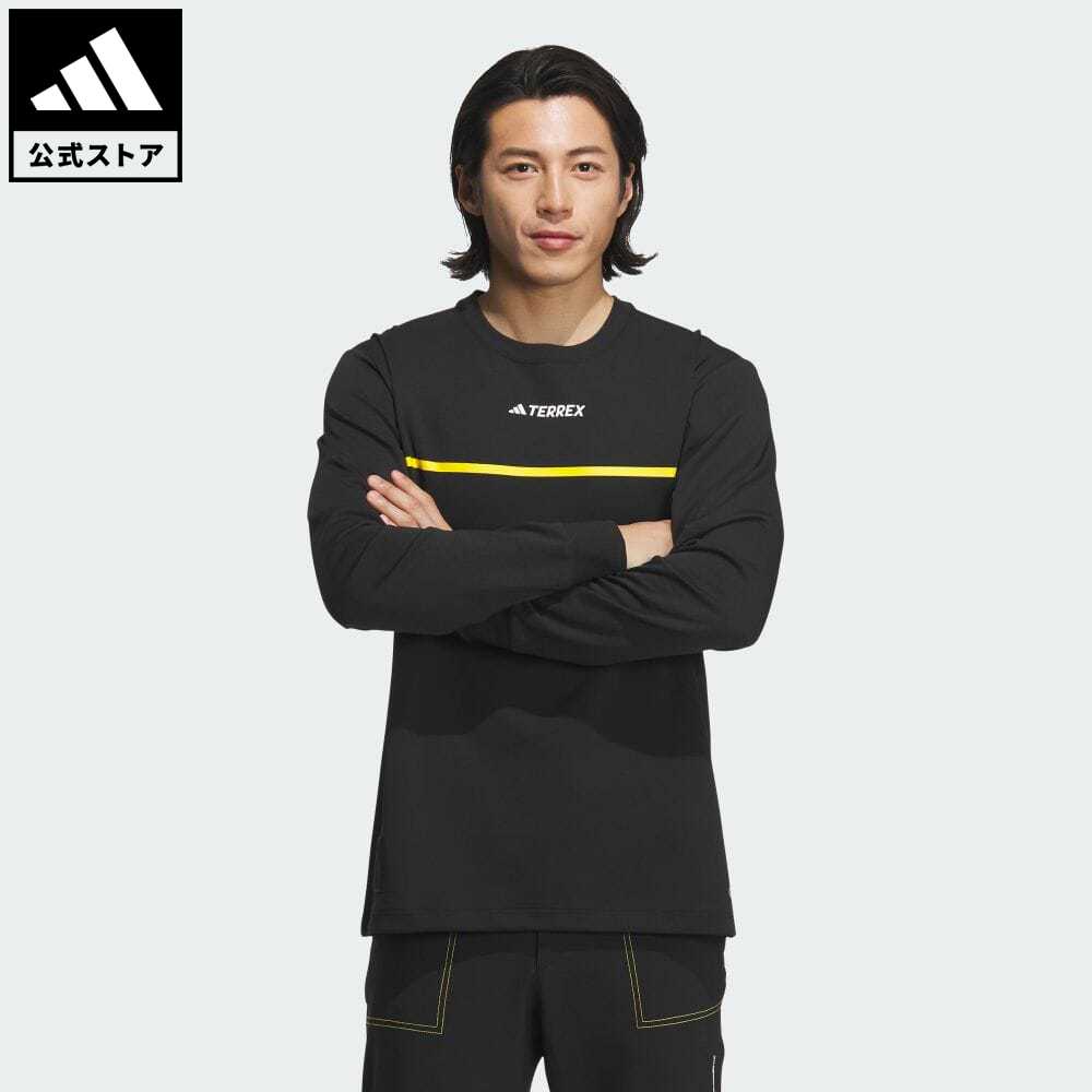 【20%OFFクーポン対象 5/9 10:00〜5/13 23:59】【公式】アディダス adidas 返品可 アウトドア ナショナル ジオグラフィック 長袖 テックTシャツ アディダス テレックス メンズ ウェア・服 トップス Tシャツ 黒 ブラック IL8975 ロンt