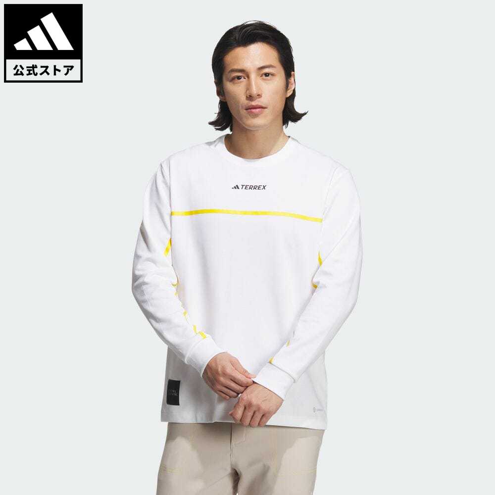 【公式】アディダス adidas 返品可 アウトドア ナショナル ジオグラフィック 長袖 テックTシャツ アディダス テレックス メンズ ウェア・服 トップス Tシャツ 白 ホワイト IL8976 ロンtのサムネイル