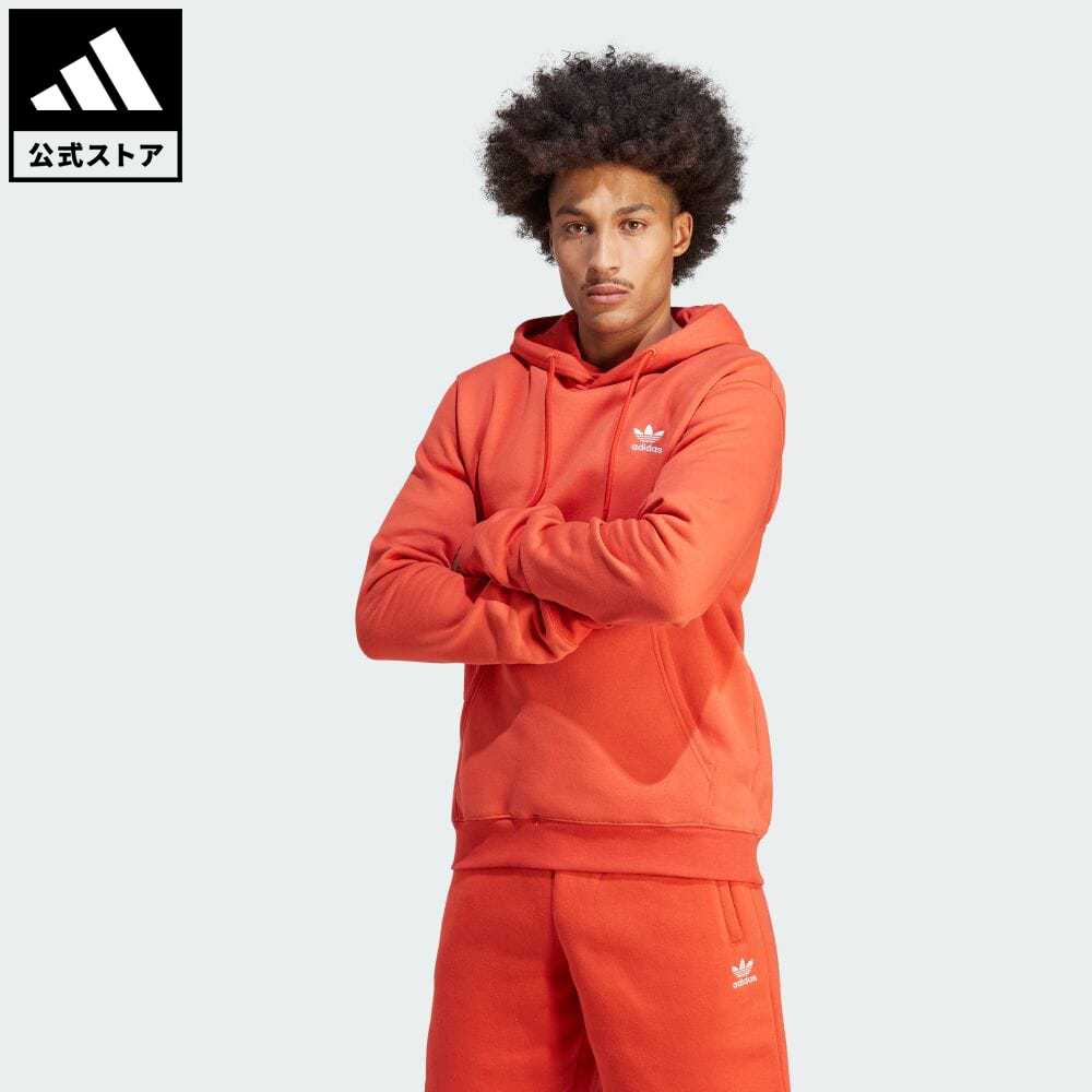 アディダス adidas 返品可 トレフォイル エッセンシャルズ パーカー オリジナルス メンズ ウェア・服 トップス パーカー(フーディー) スウェット（トレーナー） 赤 レッド IM4529 トレーナー