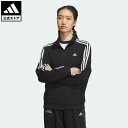 【公式】アディダス adidas 返品可 シーズナル スポーツウェア スリーストライプス ルーズフィット ダブルニット トラックトップ スポーツウェア レディース ウェア 服 アウター ジャケット ジャージ 黒 ブラック IT6097 上着