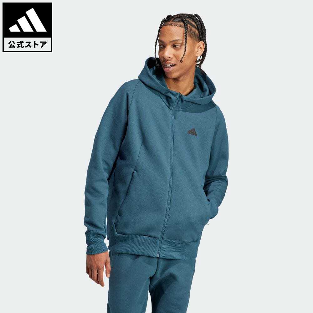 アディダス 【公式】アディダス adidas 返品可 Z.N.E. プレミアム フルジップ フード付きトラックジャケット スポーツウェア メンズ ウェア・服 トップス パーカー(フーディー) ジャージ 青 ブルー IN5087 トレーナー 上着