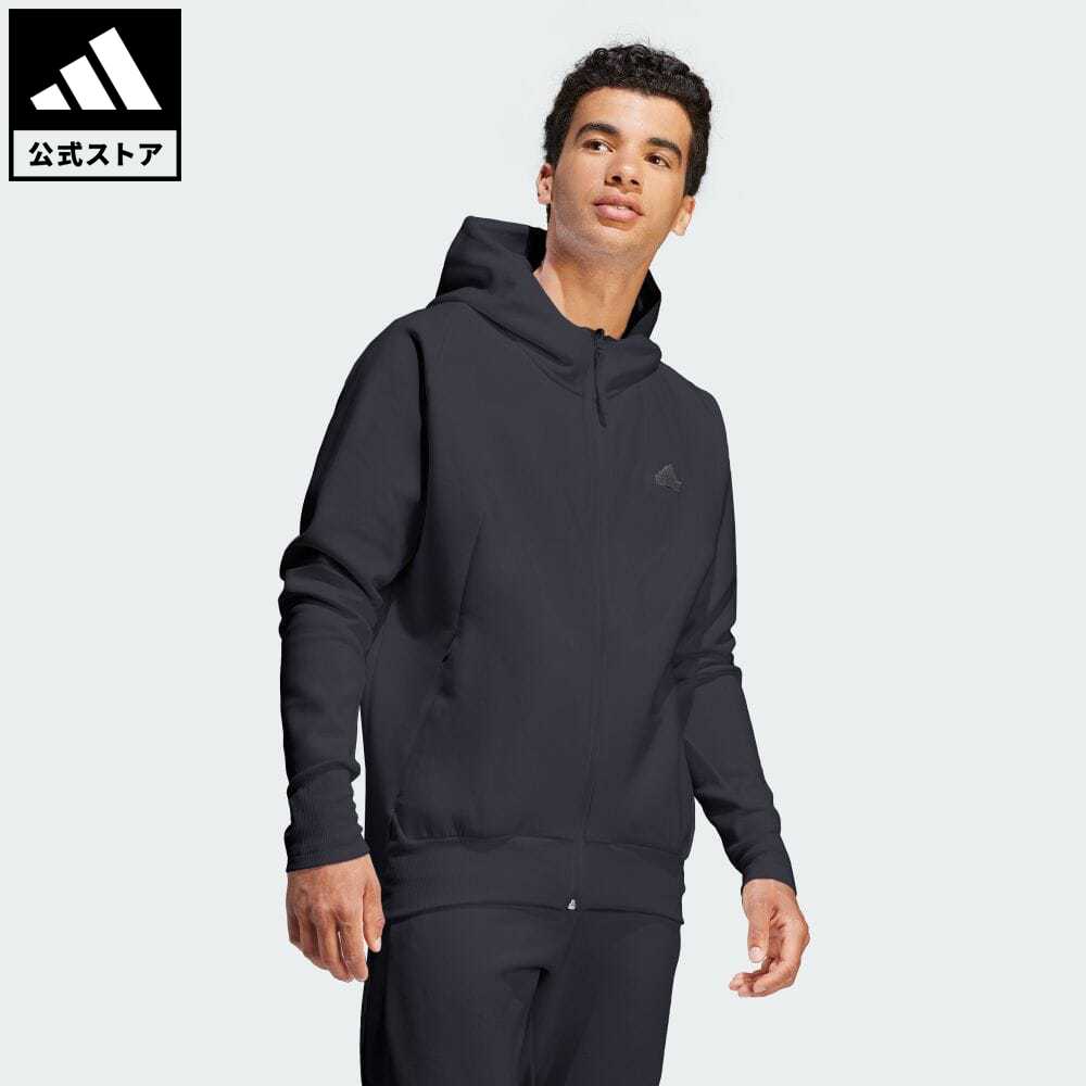 楽天adidas Online Shop 楽天市場店【公式】アディダス adidas 返品可 Z.N.E. プレミアム フルジップ フード付きトラックジャケット スポーツウェア メンズ ウェア・服 トップス パーカー（フーディー） ジャージ 黒 ブラック IN5089 トレーナー 上着 p0517