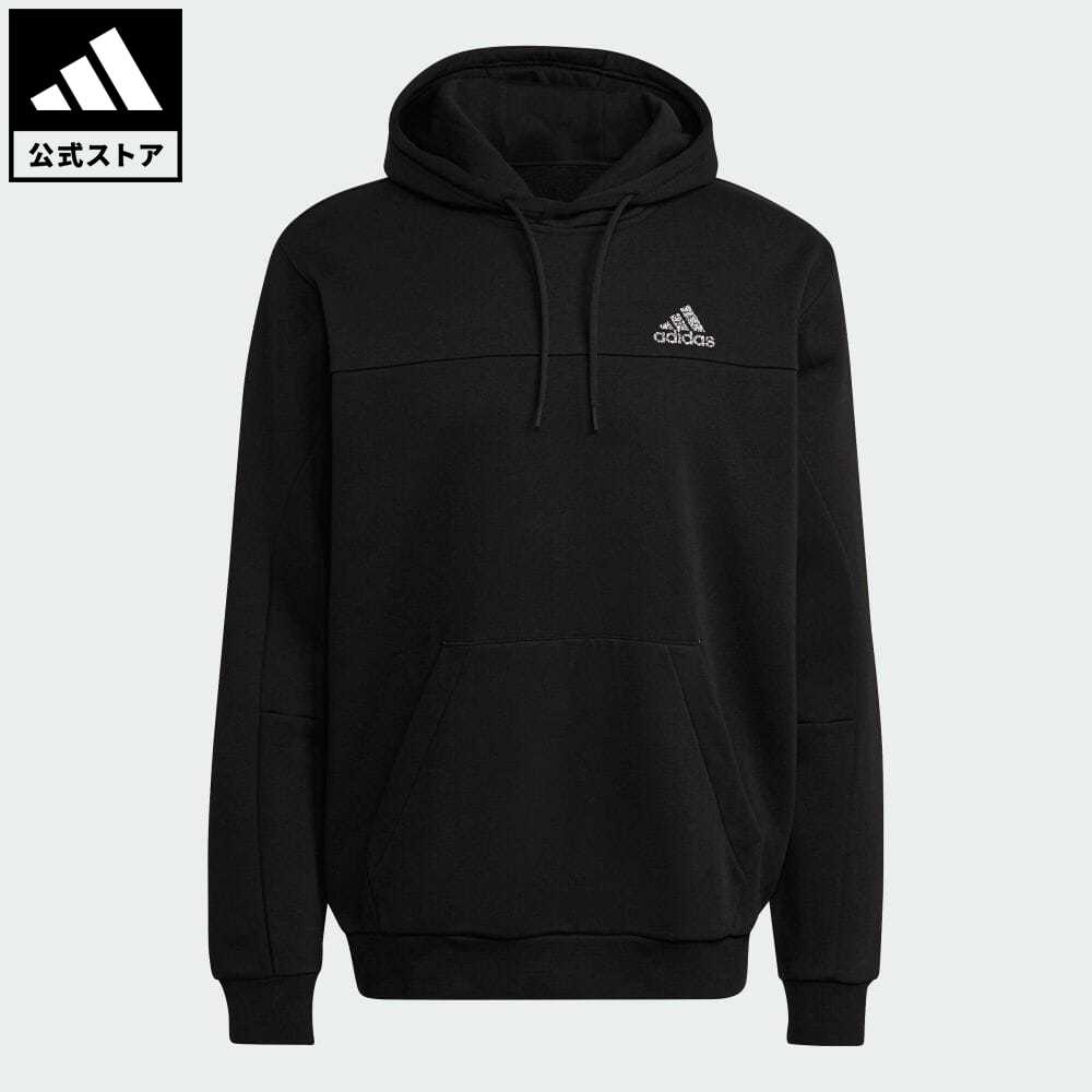 【公式】アディダス adidas 返品可 スタジアム フリース バッジ オブ スポーツ パーカー スポーツウェア メンズ ウェア・服 トップス パーカー(フーディー) スウェット（トレーナー） 黒 ブラック HL1599 トレーナーのサムネイル