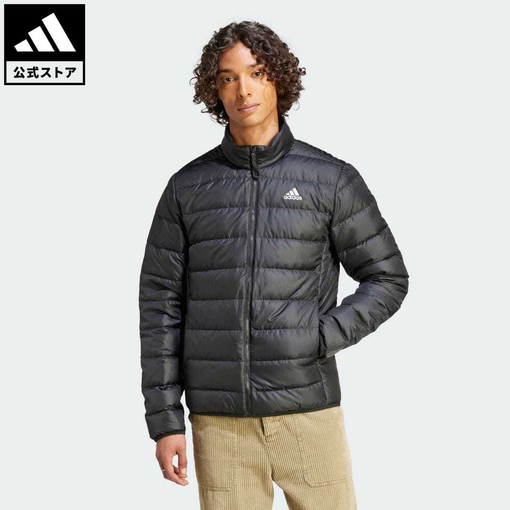 【公式】アディダス adidas 返品可 エッセンシャルズ ライトダウンジャケット スポーツウェア メンズ ウェア 服 アウター ダウン 黒 ブラック HZ5730 ダウンジャケット 上着 p0517