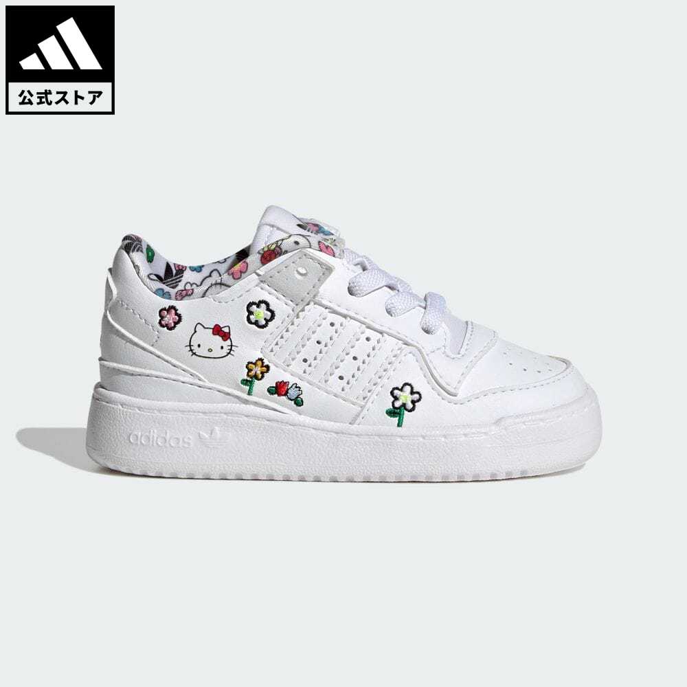 【公式】アディダス adidas 返品可 アディダス オリジナルス × ハローキティ フォーラム キッズ / adidas Originals × Hello Kitty Forum Kids オリジナルス キッズ／子供用 シューズ・靴 スニーカー 白 ホワイト IG0302 ローカットのサムネイル