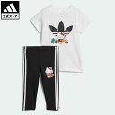 【公式】アディダス adidas 返品可 アディダス オリジナルス × ハローキティ Tシャツワンピースセット オリジナルス キッズ／子供用 ウェア・服 セットアップ 白 ホワイト II0855 上下