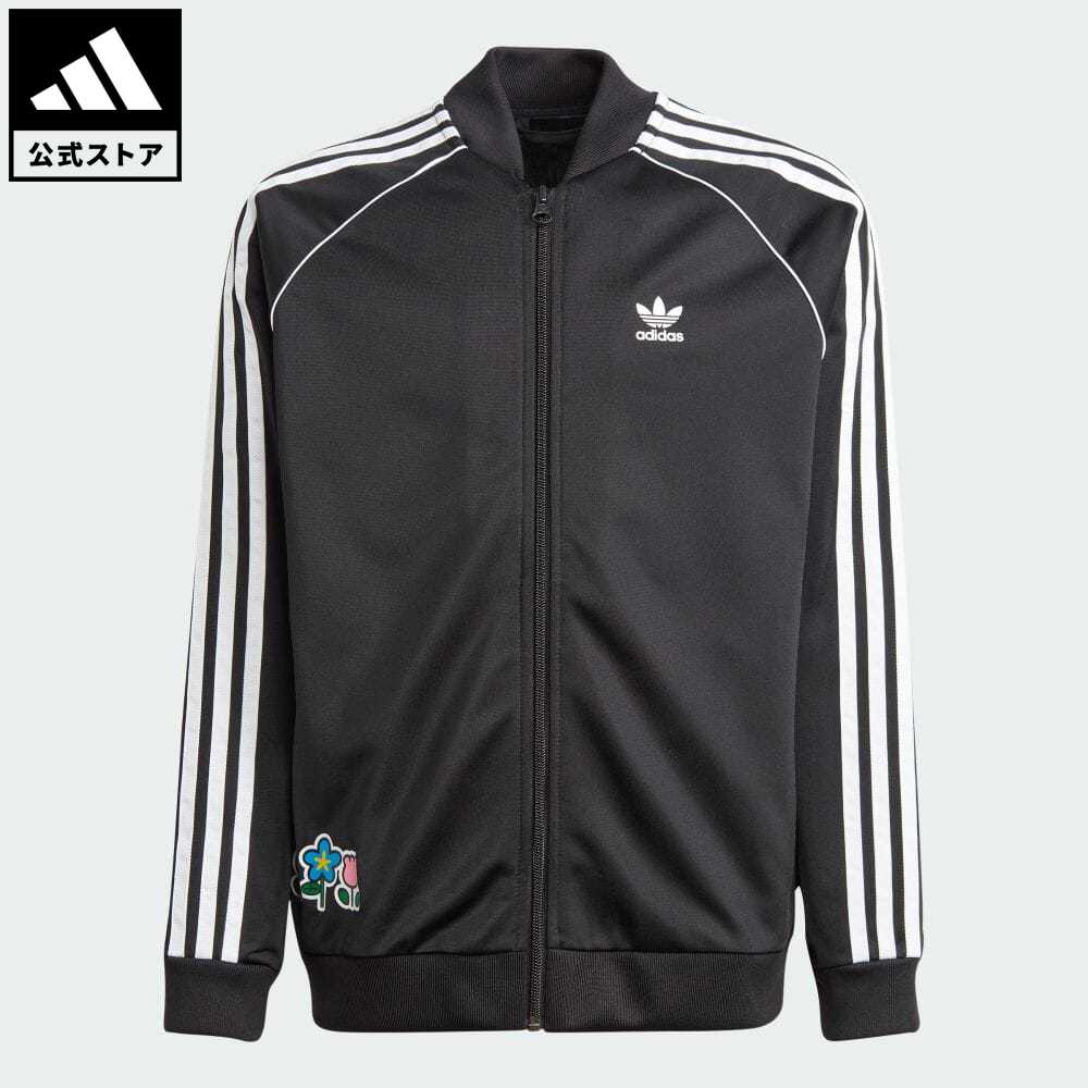 【30%OFF 2/15-2/20】 【公式】アディダス adidas 返品可 アディダス オリジナルス × ハローキティ SST トップ オリジナルス キッズ／子供用 ウェア・服 トップス ジャージ 黒 ブラック II0856のサムネイル