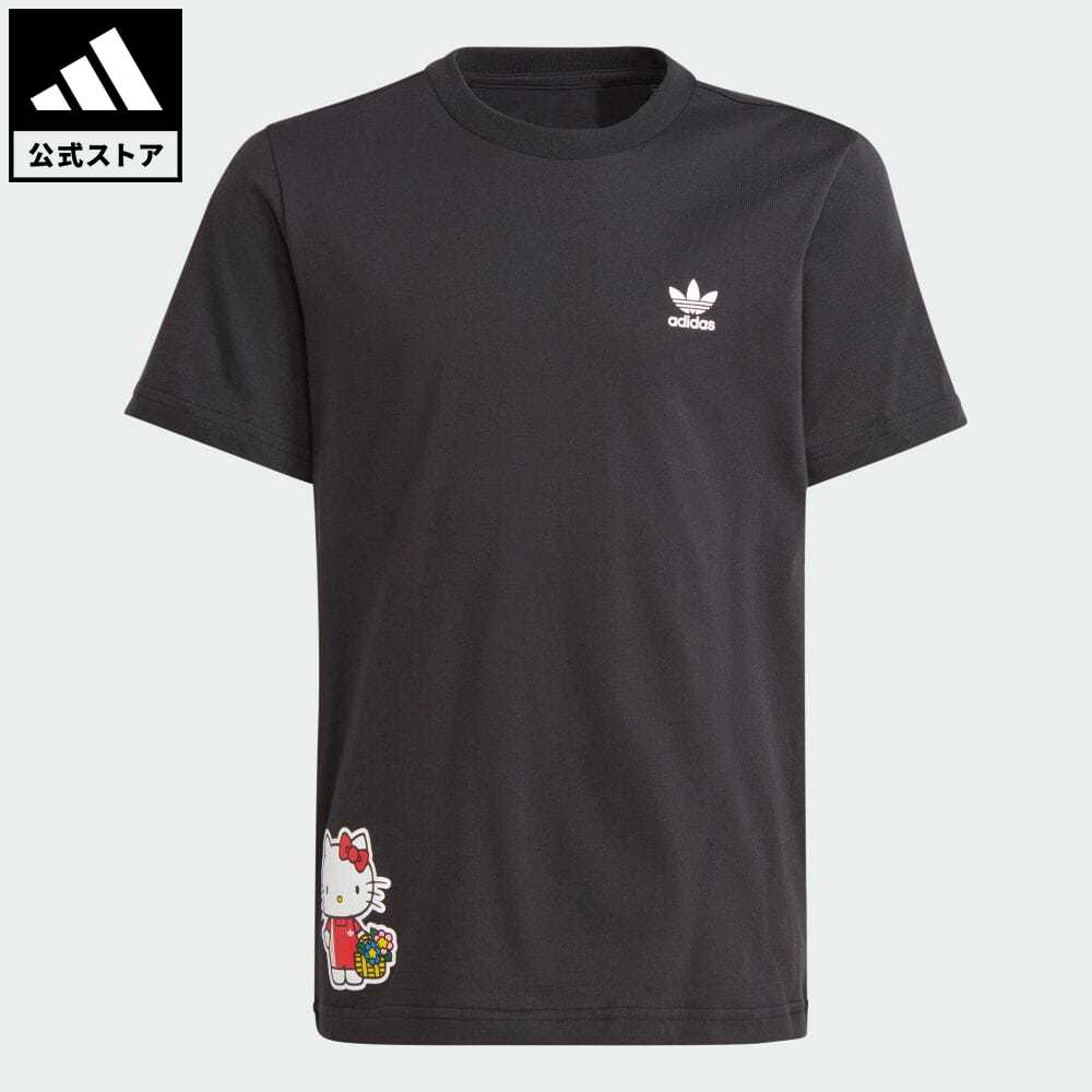 【1,000円OFFクーポン対象 12/4 20:00〜12/11 01:59】【公式】アディダス adidas 返品可 アディダス オリジナルス × ハローキティ SST 半袖Tシャツ オリジナルス キッズ／子供用 ウェア・服 トップス Tシャツ 黒 ブラック II0858 半袖 p1204のサムネイル