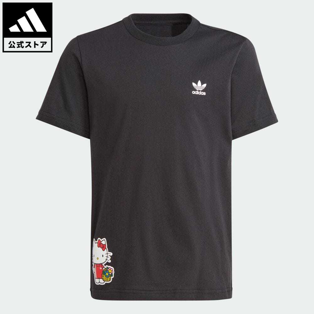 アディダス adidas 返品可 アディダス オリジナルス × ハローキティ SST 半袖Tシャツ オリジナルス キッズ／子供用 ウェア・服 トップス Tシャツ 黒 ブラック II0858 半袖