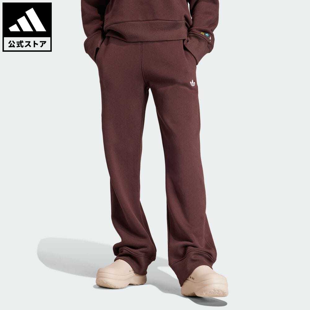 【公式】アディダス adidas 返品可 アディダス オリジナルス × ハローキティ ジョガー オリジナルス レディース ウェア・服 ボトムス パンツ ブラウン IJ8277のサムネイル