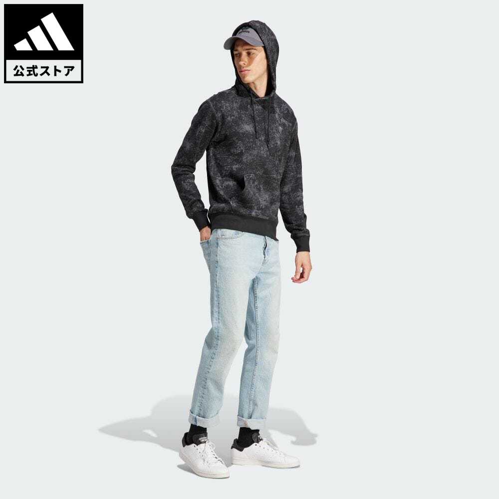 【30%OFF 3/4-3/11】 【公式】アディダス adidas 返品可 アディダス アドベンチャー グラフィックパーカー オリジナルス メンズ ウェア・服 トップス パーカー(フーディー) スウェット（トレーナー） 黒 ブラック IL4984 トレーナーのサムネイル