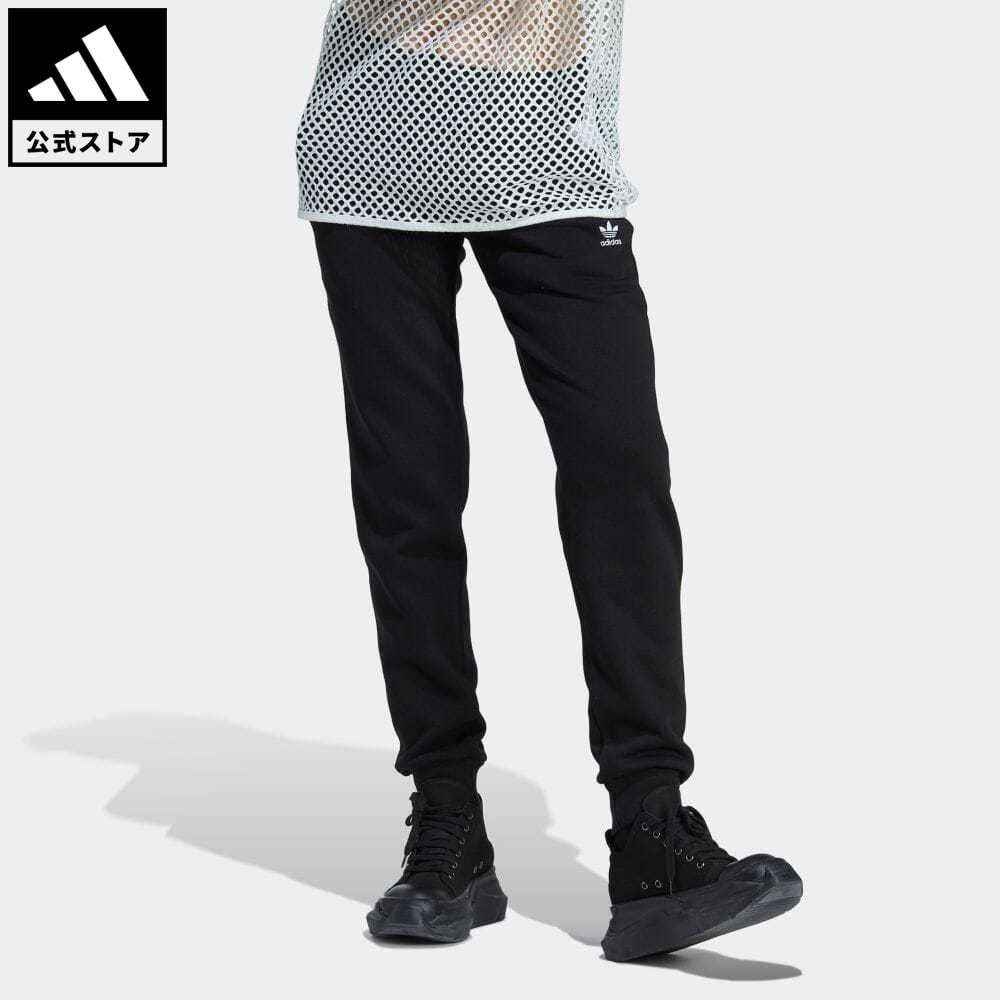 【公式】アディダス adidas 返品可 アディカラー エッセンシャルズ フリース スリムジョガー オリジナルス レディース ウェア・服 ボトムス スウェット（トレーナー） パンツ 黒 ブラック IA6457 スウェット p0524