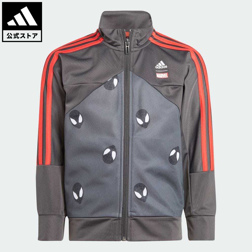 【公式】アディダス adidas 返品可 adidas × マーベル スパイダーマン トラックジャケット スポーツウェア キッズ／子供用 ウェア・服 トップス ジャージ グレー IB4854のサムネイル