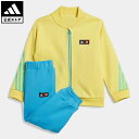 【公式】アディダス adidas 返品可 adidas × Classic LEGO トラックトップ&パンツセット（ジャージ） スポーツウェア キッズ／子供用 ウェア・服 セットアップ ジャージ イエロー IJ7271 上下 上着 その1