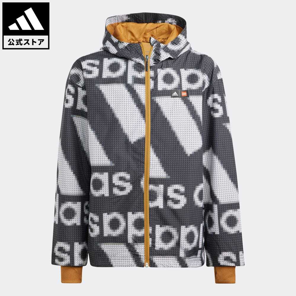 【公式】アディダス adidas 返品可 adidas Classic LEGO ウインドブレーカー スポーツウェア キッズ／子供用 ウェア・服 アウター ウインドブレーカー 黒 ブラック IJ9694