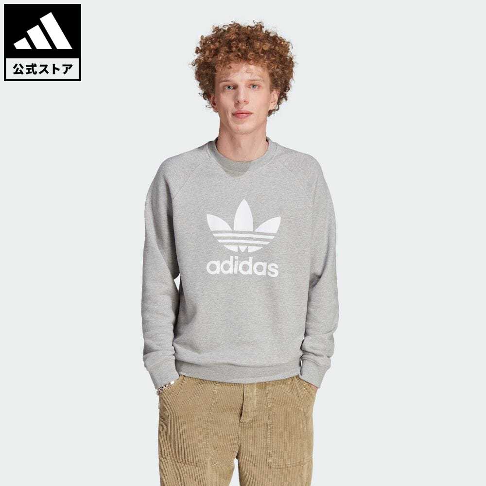 【20%OFF 3/4-3/11】 【公式】アディダス adidas 返品可 アディカラー クラシックス トレフォイル クルーネック スウェット オリジナルス メンズ ウェア・服 トップス スウェット（トレーナー） グレー IM4501 p0304のサムネイル