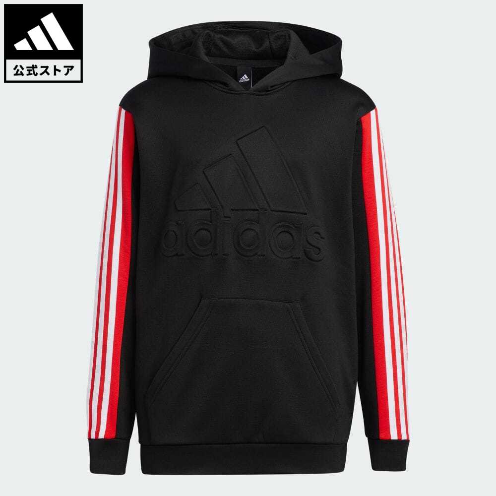 【公式】アディダス adidas 返品可 ポリエステル パーカー スポーツウェア キッズ／子供用 ウェア・服 トップス パーカー(フーディー) スウェット（トレーナー） 黒 ブラック HM9587 トレーナーのサムネイル