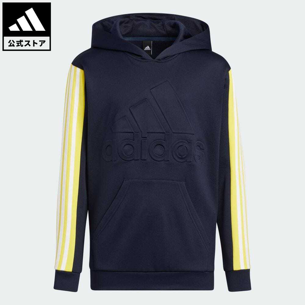 【公式】アディダス adidas 返品可 ポリエステル パーカー スポーツウェア キッズ／子供用 ウェア・服 トップス パーカー(フーディー) スウェット（トレーナー） 青 ブルー HM9590 トレーナーのサムネイル