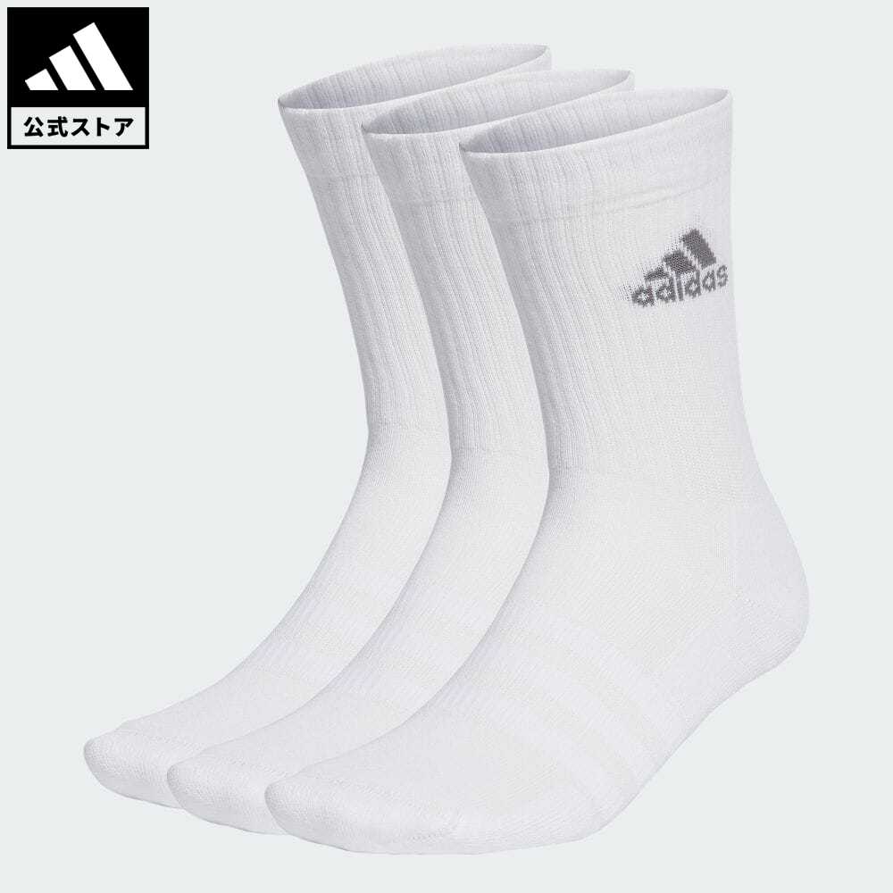 【40%OFF 6/4-6/11】【公式】アディダス adidas 返品可 クッション クルーソックス 3足組 メンズ レディース アクセサリー ソックス・靴下 クルーソックス 白 ホワイト IA3949