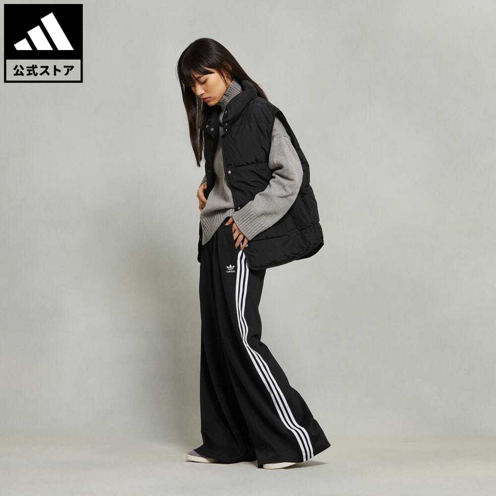 【公式】アディダス adidas 返品可 アディカラー クラシックス ワイドレッグパンツ オリジナルス レディース ウェア・服 ボトムス パンツ 黒 ブラック IB5911のサムネイル