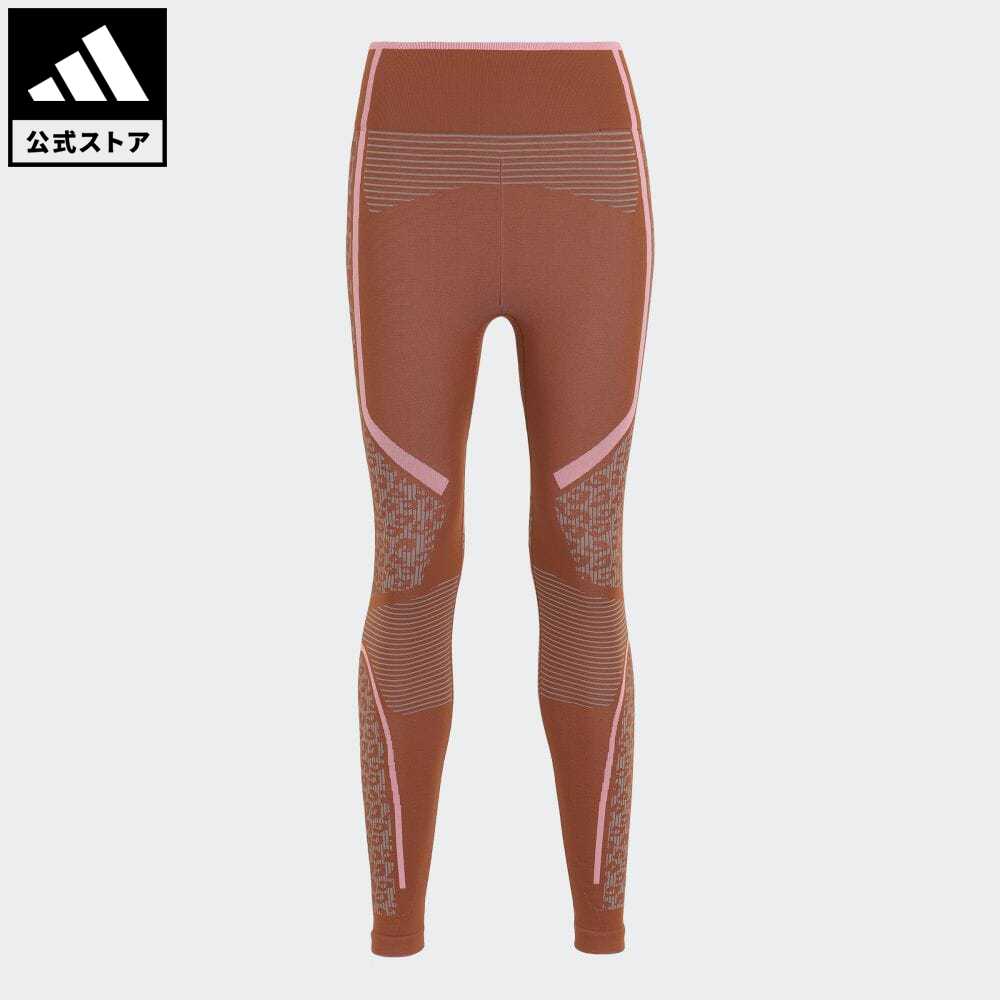 楽天adidas Online Shop 楽天市場店【公式】アディダス adidas 返品可 adidas by Stella McCartney TrueStrength シームレスレギンス バイ ステラ マッカートニー レディース ウェア・服 ボトムス タイツ・レギンス ブラウン HY4519 フィットネスウェア スポーツウェア レギンス asmc_terrex