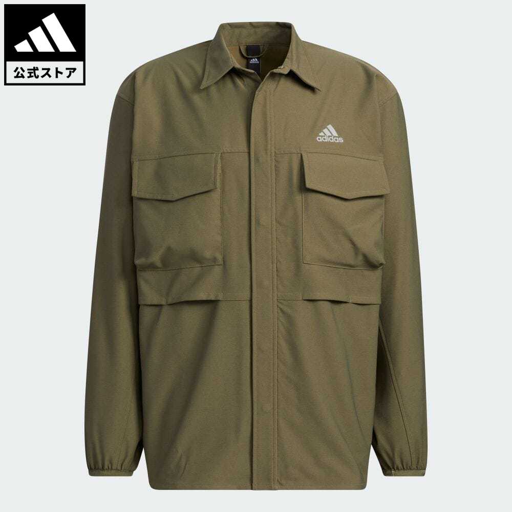 【50%OFFクーポン対象 11/16 10:00〜11/21 23:59】【公式】アディダス adidas 返品可 シティエスケープルーズフィットシャツジャケット スポーツウェア メンズ ウェア・服 トップス シャツ 緑 グリーン IA9403のサムネイル