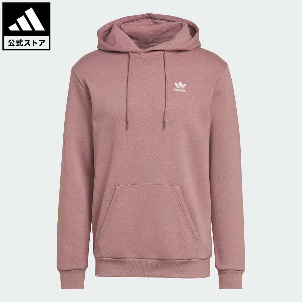 【公式】アディダス adidas 返品可 アディカラー エッセンシャルズ トレフォイルパーカー オリジナルス メンズ ウェア 服 トップス パーカー(フーディー) スウェット（トレーナー） ブラウン HK0100 トレーナー