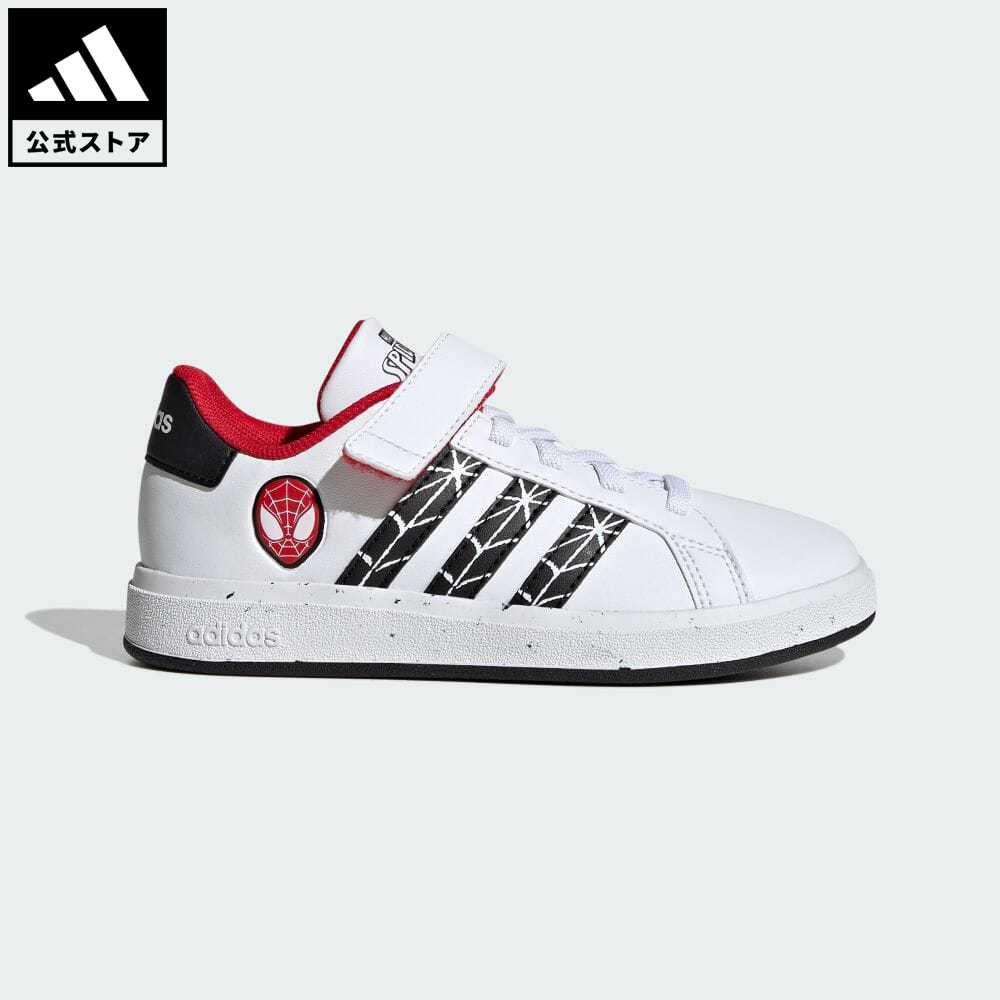【公式】アディダス adidas 返品可 adidas グランドコート × マーベル スパイダーマン キッズ / adidas GrandCourt × Marvel Spider-Man Kids スポーツウェア キッズ／子供用 シューズ・靴 スニーカー 白 ホワイト IG7168 テニスシューズ ローカットのサムネイル
