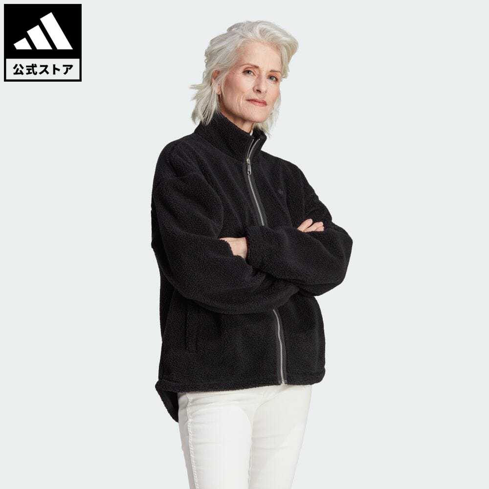 【公式】アディダス adidas 返品可 プレミアム エッセンシャルズ オーバージャケット オリジナルス レディース ウェア 服 トップス シャツ 黒 ブラック II8041 上着