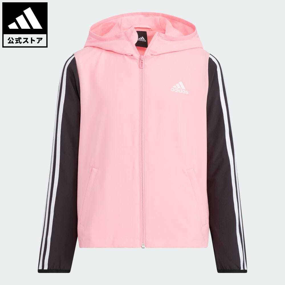 【公式】アディダス adidas 返品可 ウインドブレーカー スポーツウェア キッズ／子供用 ウェア・服 アウター ジャケット ジャージ ピンク HM7154 es23fwのサムネイル