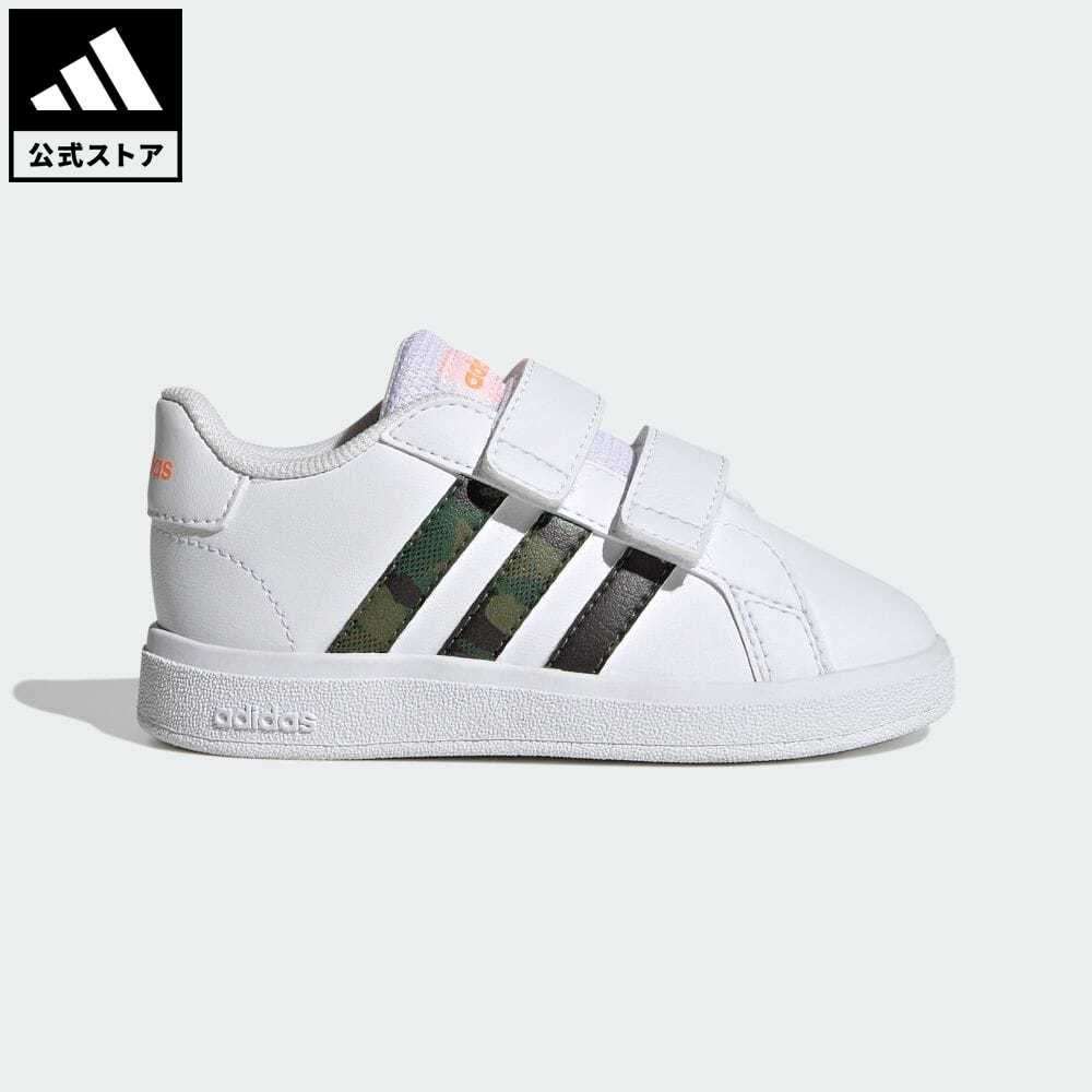 【公式】アディダス adidas 返品可 グランドコート ライフスタイル 面ファスナー / GrandCourt Lifestyle Hook and Loop スポーツウェア キッズ／子供用 シューズ・靴 スニーカー 白 ホワイト IF2886 テニスシューズ ローカットのサムネイル