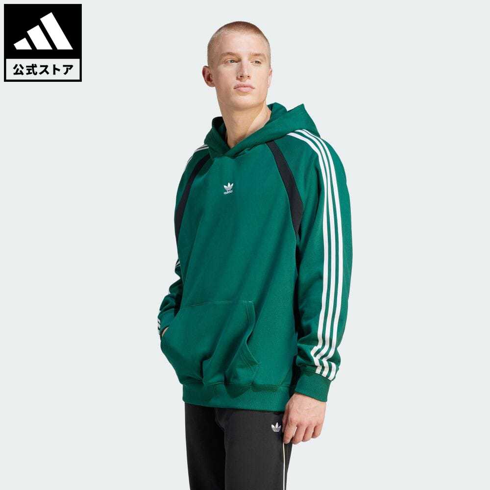 【20 OFFクーポン対象 5/17 10:00〜5/20 23:59】【公式】アディダス adidas 返品可 ADILENIUM オーバーサイズ パーカー オリジナルス メンズ ウェア 服 トップス パーカー(フーディー) スウェット（トレーナー） 緑 グリーン IW3646 トレーナー p0517