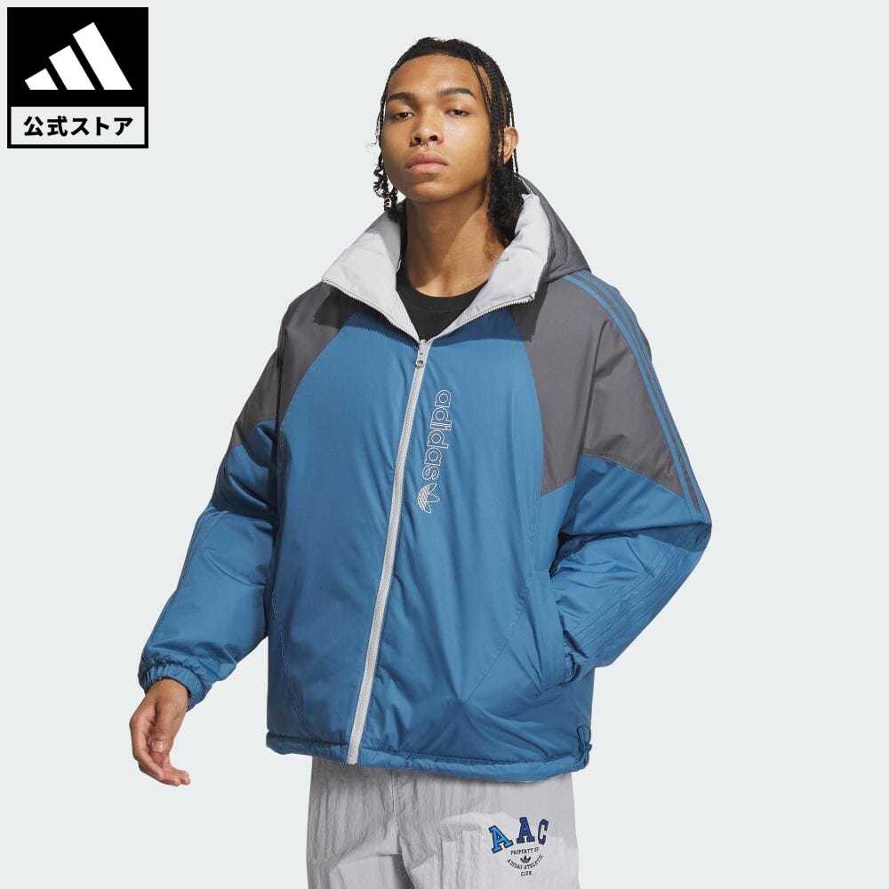 【公式】アディダス adidas 返品可 リバーシブルダウンジャケット オリジナルス メンズ ウェア・服 アウター ダウン 青 ブルー IU4828 ダウンジャケット 上着