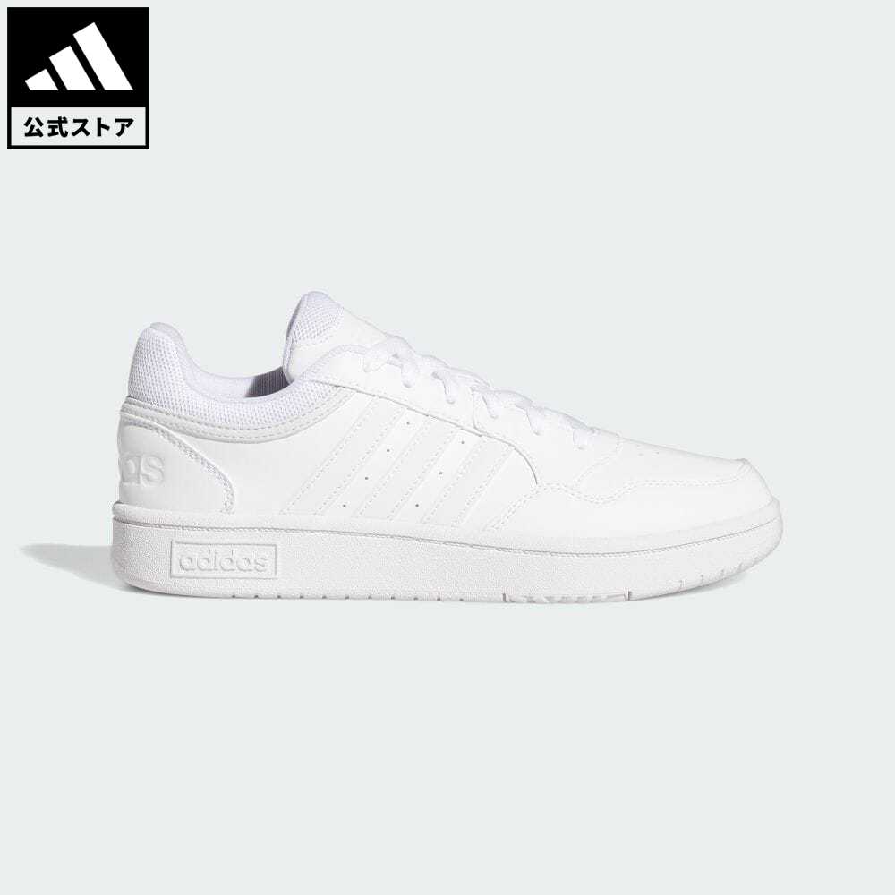 【公式】アディダス adidas 返品可 フープス 3.0 ミッド ライフスタイル バスケットボール ロー / Hoops 3.0 Mid Lifestyle Basketball Low スポーツウェア レディース シューズ・靴 スニーカー 白 ホワイト GW3036 ローカット p0517