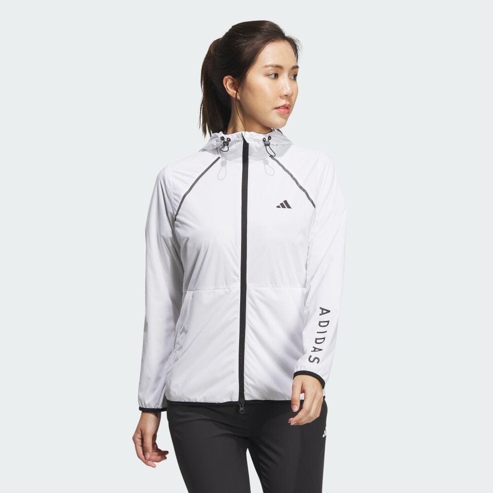 【公式】アディダス adidas 返品可 ゴルフ WIND.RDY 防風 撥水 ストレッチジャケット レディース ウェア・服 アウター ジャケット 白 ホワイト HY0847