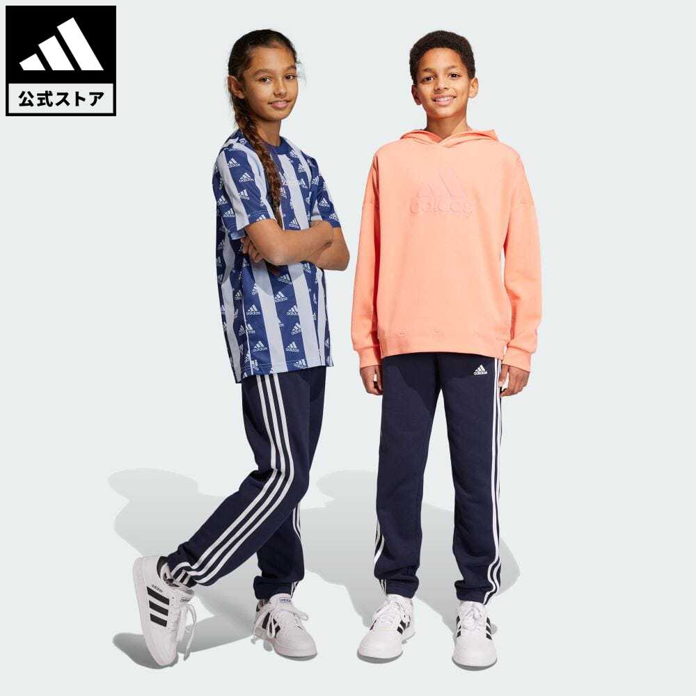 【公式】アディダス adidas 返品可 エッセンシャルズ スリーストライプス フリースパンツ スポーツウェア キッズ／子供用 ウェア 服 ボトムス スウェット（トレーナー） パンツ 青 ブルー IC0601 スウェット p0517