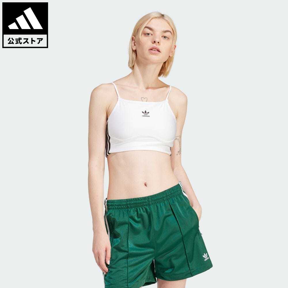 【30%OFF 8/4-8/10】【公式】アディダス adidas 返品可 スリーストライプス ブラトップ オリジナルス レディース ウェア・服 トップス 白 ホワイト IN8365 p0804のサムネイル