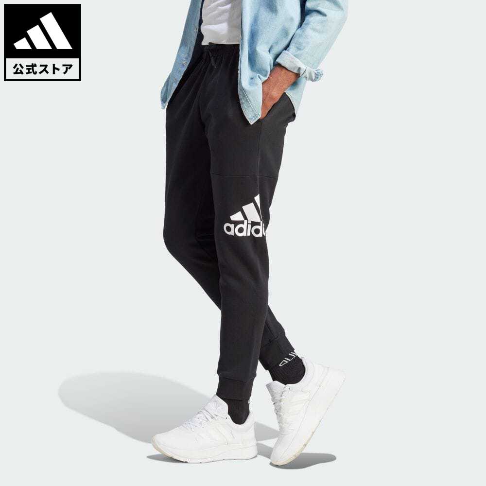 【公式】アディダス adidas 返品可 エッセンシャルズ フリース テーパード カフビッグロゴパンツ スポーツウェア メンズ ウェア・服 ボトムス スウェット トレーナー パンツ 黒 ブラック IB402…