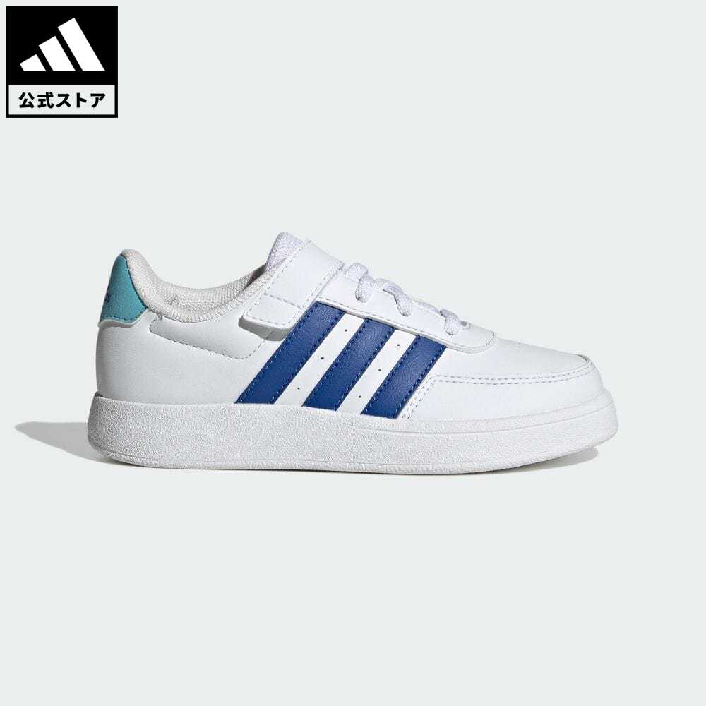 【公式】アディダス adidas 返品可 ブレイクネット ライフスタイル コート 伸縮レース&トップストラップ / Breaknet Lifestyle Court Elastic Lace and Top Strap スポーツウェア キッズ／子供用 シューズ・靴 スニーカー 白 ホワイト IG9810 テニスシューズ ローカットのサムネイル