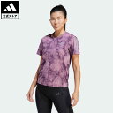 【公式】アディダス adidas 返品可 ランニング オウン ザ ラン 総柄プリント Tシャツ レディース ウェア 服 トップス Tシャツ ピンク IJ5429 ランニングウェア 半袖