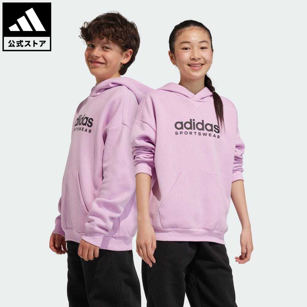 【公式】アディダス adidas 返品可 フリースパーカー キッズ スポーツウェア キッズ／子供用 ウェア・服 トップス パーカー(フーディー) スウェット（トレーナー） 紫 パープル IJ5954 トレーナーのサムネイル