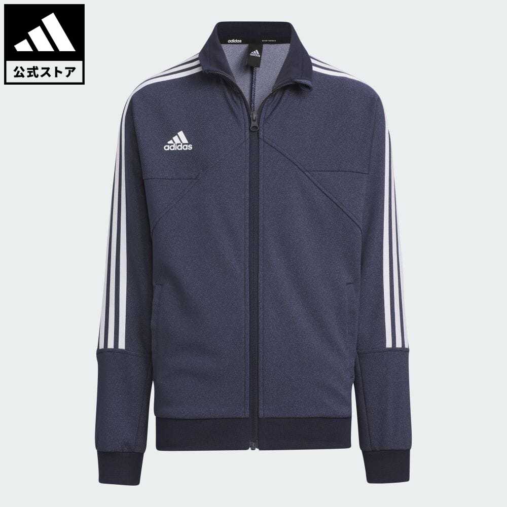 【20%OFFクーポン対象 08/24 00:00〜08/25 23:59】【公式】アディダス adidas 返品可 ティロ AEROREADY デニム ダブルニット レギュラーフィット トラックジャケット キッズ スポーツウェア キッズ／子供用 ウェア・服 アウター ジャケット ジャージ 青 ブルー IK7374 上着のサムネイル