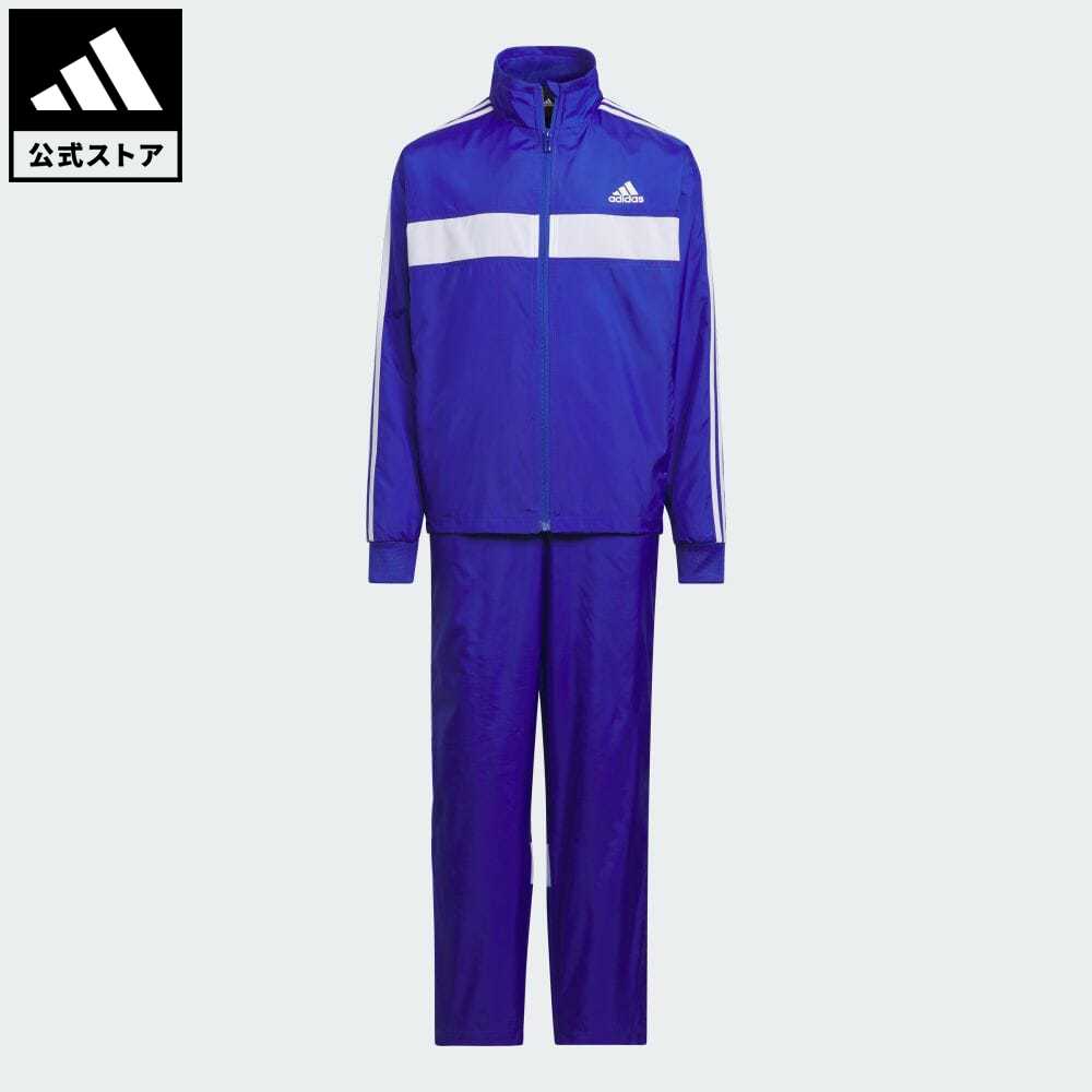 【公式】アディダス adidas 返品可 ティベリオ カラーブロック ウインドブレーカースーツ キッズ スポーツウェア キッズ／子供用 ウェア・服 セットアップ ジャージ 青 ブルー IK7386 上下 p0908のサムネイル