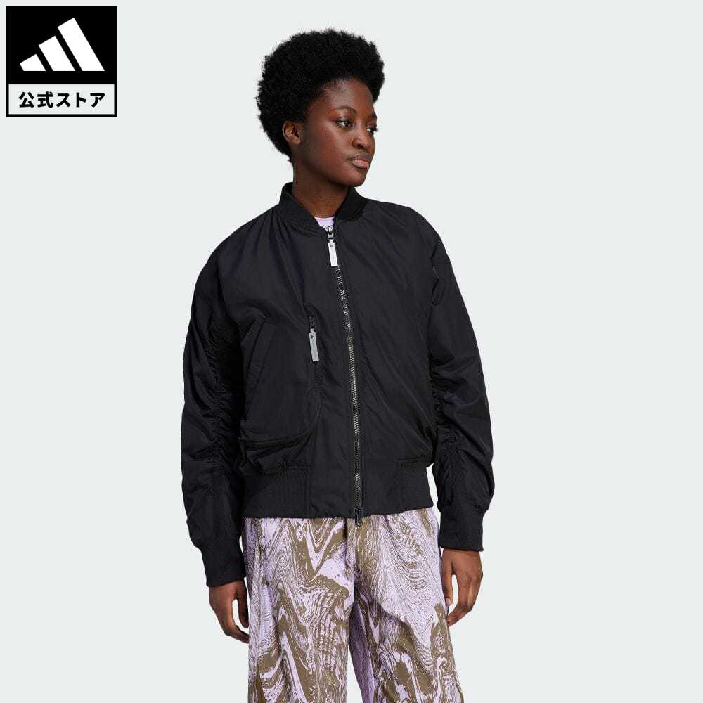 楽天adidas Online Shop 楽天市場店【公式】アディダス adidas 返品可 adidas by Stella McCartney スポーツウェア ウーブンボンバージャケット バイ ステラ マッカートニー レディース ウェア・服 アウター ジャケット 黒 ブラック IP1370 notp 上着