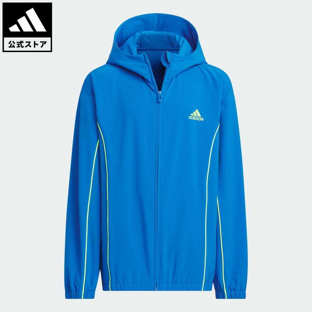 【20%OFF 6/4-6/11】【公式】アディダス adidas 返品可 スポーツウェア エクスプレス ジャケット スポーツウェア キッズ／子供用 ウェア・服 アウター ジャケット 青 ブルー IQ1294 上着