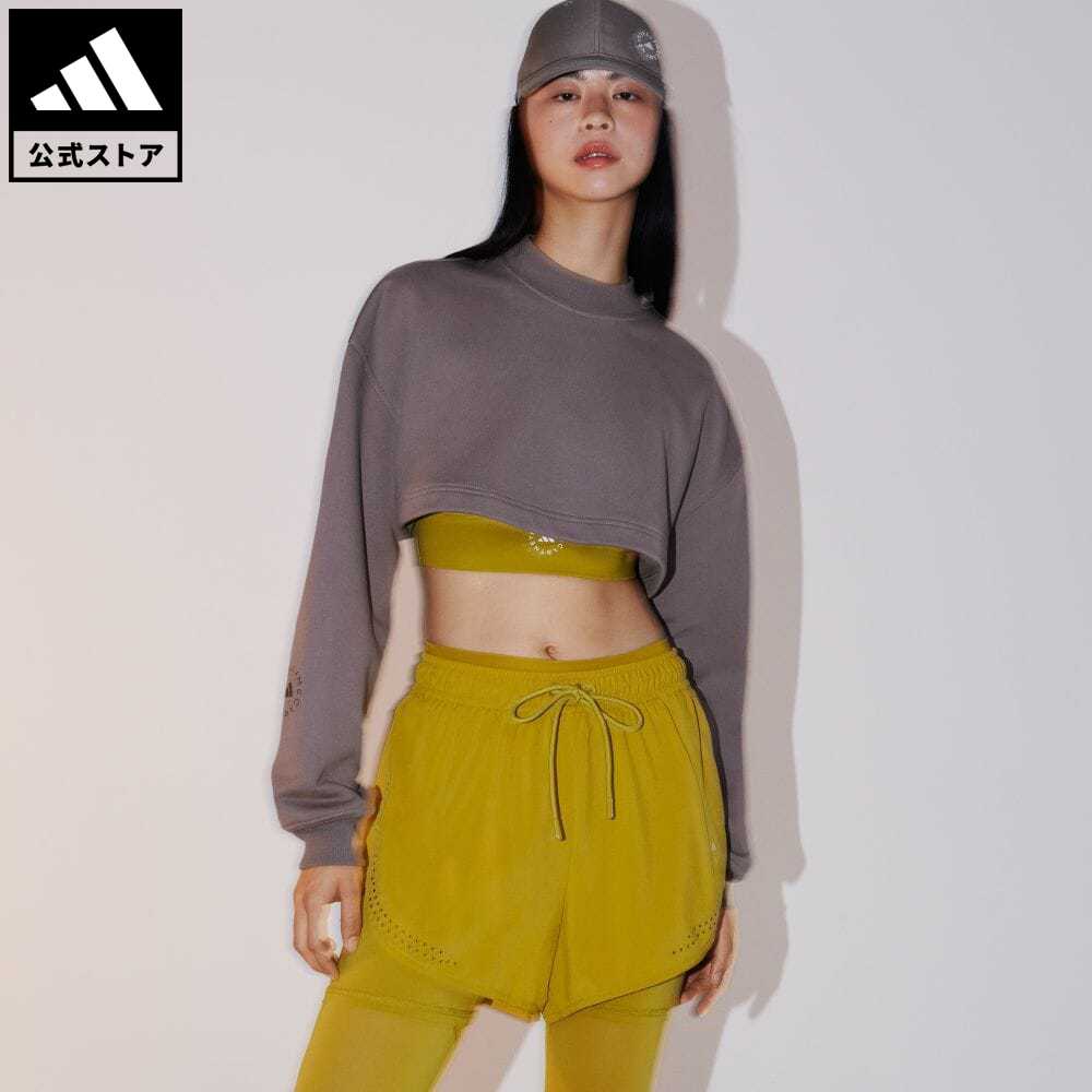 楽天adidas Online Shop 楽天市場店【公式】アディダス adidas 返品可 adidas by Stella McCartney TruePurpose 2-in-1 トレーニングショーツ バイ ステラ マッカートニー レディース ウェア・服 ボトムス ショートパンツ・短パン 緑 グリーン IT8225 notp